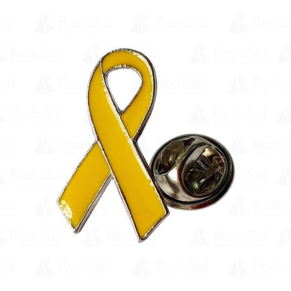 Boton em Metal Recortado Amarelo